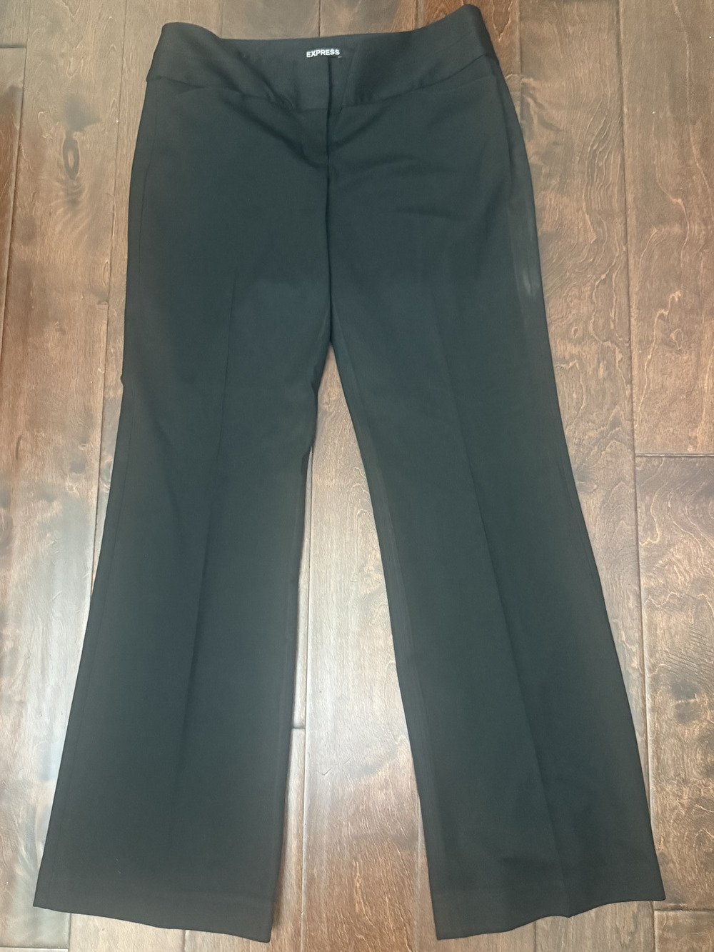 Express Womens 10 Editor Black Dress Pants Straight Leg Workwear Office Career